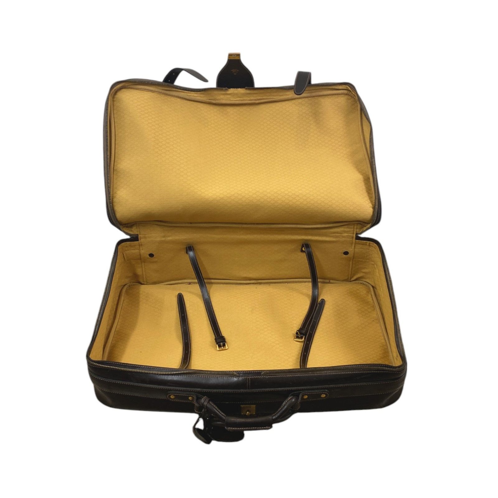 Gucci 80s Brown Monogram Webstripe Suede Suitcase Size ONE SIZE - 8 Thumbnail