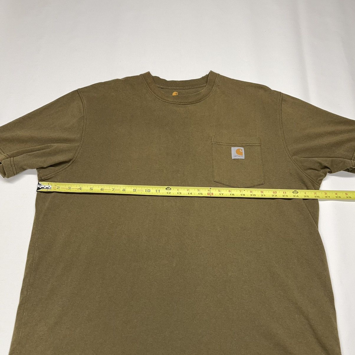 Carhartt Carhartt Tee Shirt Green Olive Original Fit Pocket Logo Size US XL / EU 56 / 4 - 15 Thumbnail