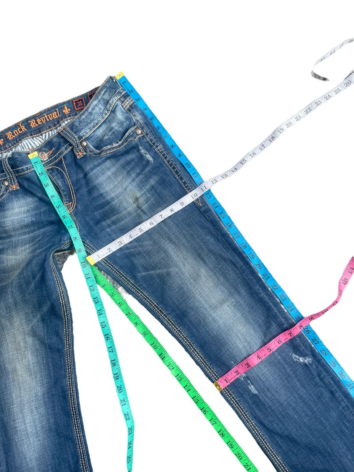 Rock Revival Rock Revival Debbie Straight Distresed Denim Size US 34 / EU 50 - 25 Thumbnail
