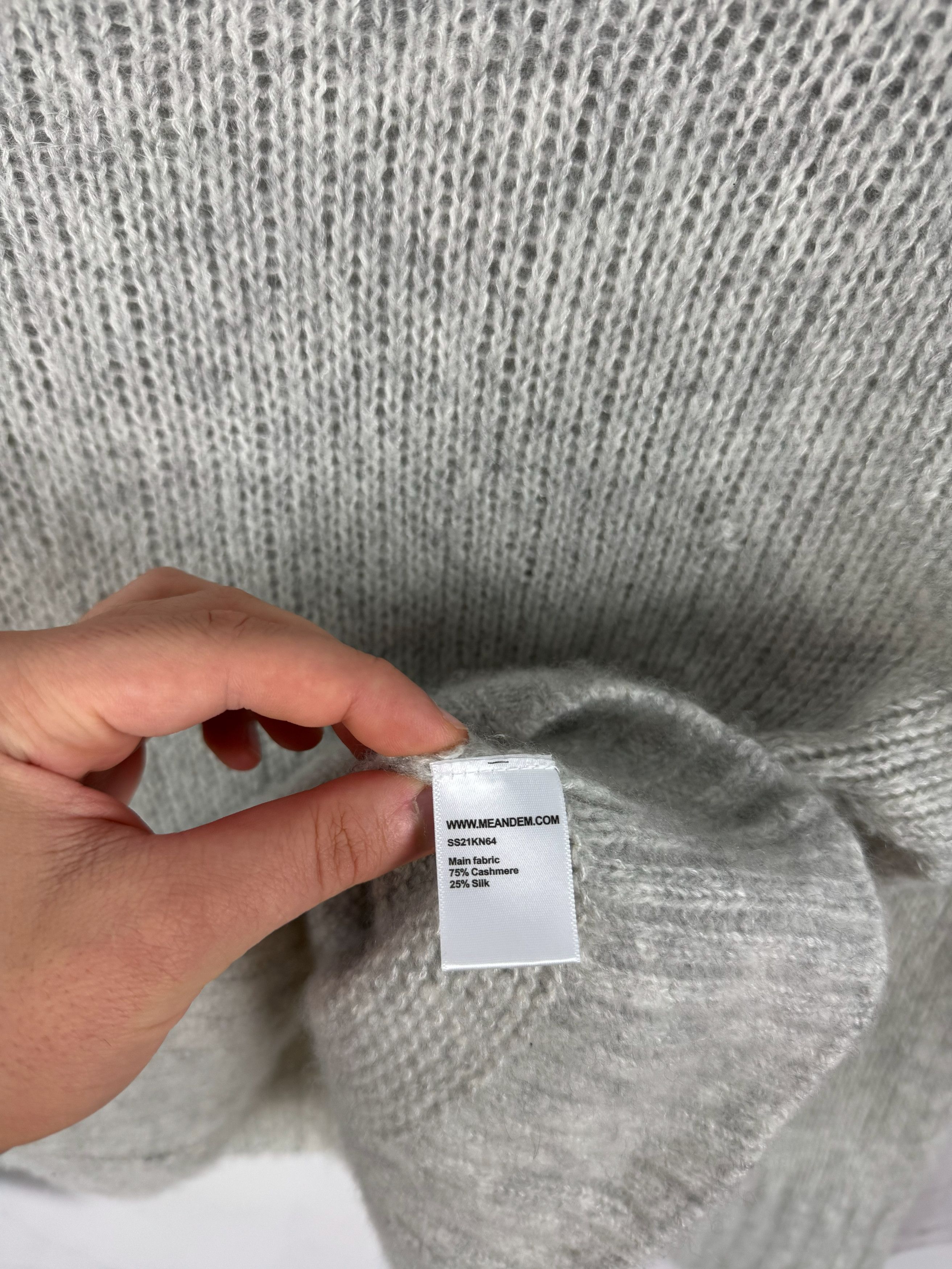 ME+EM ME+EM Cashmere Silk Blend Sweater Gray Casual Style Size M Size M / US 6-8 / IT 42-44 - 12 Thumbnail
