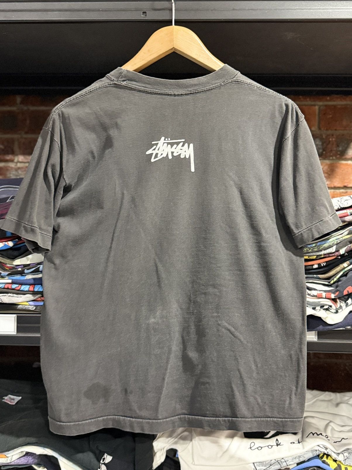 Stussy Thrashed Vintage 90s Stussy Signs Made In Usa Sun Faded Tee Size US M / EU 48-50 / 2 - 2 Thumbnail
