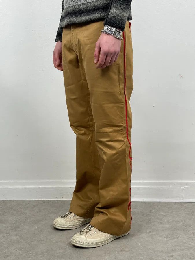 Dsquared2 1990s Dsquared2 Beige & Red Lined Flared Pants Size US 32 / EU 48 - 4 Thumbnail