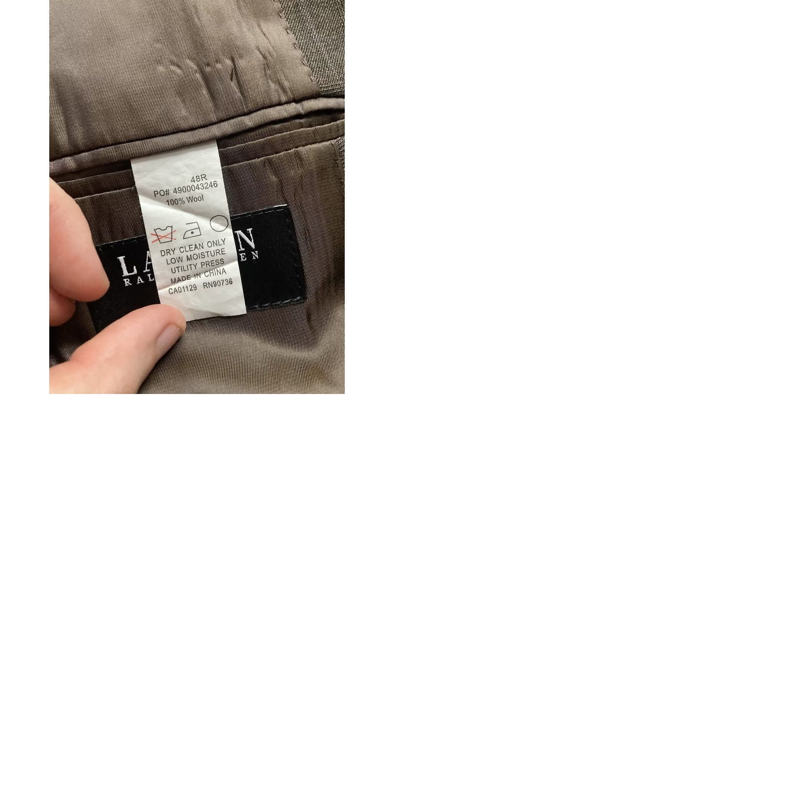 Ralph Lauren Ralph Lauren Blazer Men’s 48R Slim 100% Wool Brown Jacket Size 48R - 9 Thumbnail