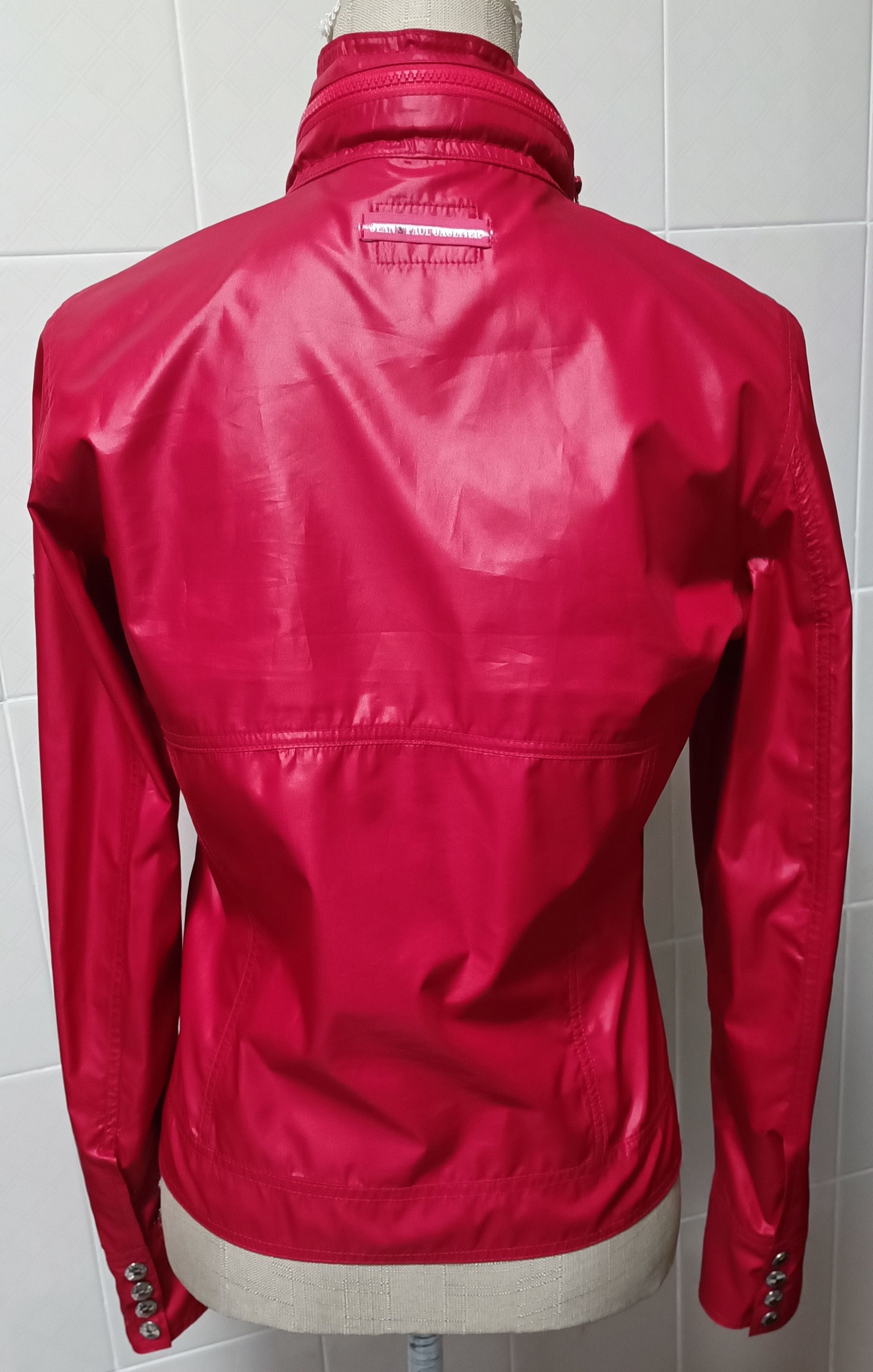 Jean Paul Gaultier Early 2000's - Biker red nylon jacket Size S / US 4 / IT 40 - 13 Thumbnail