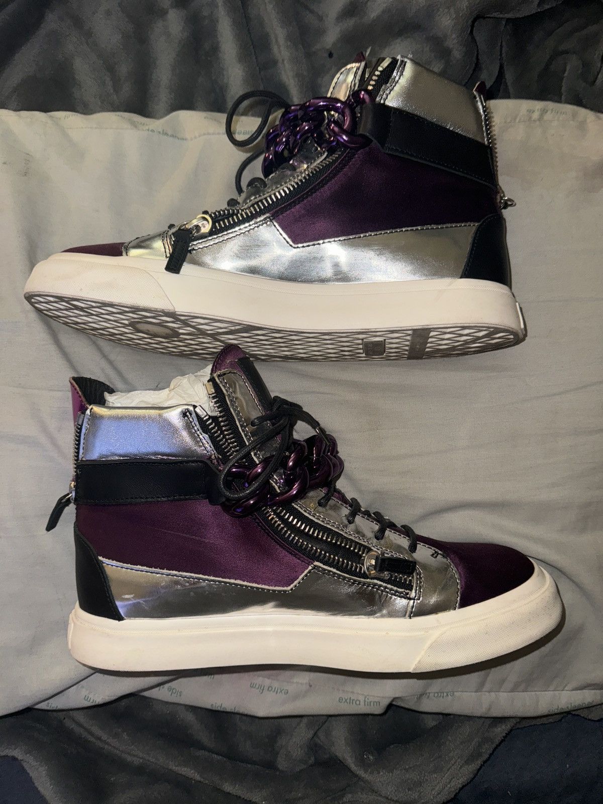 Giuseppe Zanotti Giuseppe Zanotti mens sneaker plum chain Size US 10 / EU 43 - 2 Thumbnail