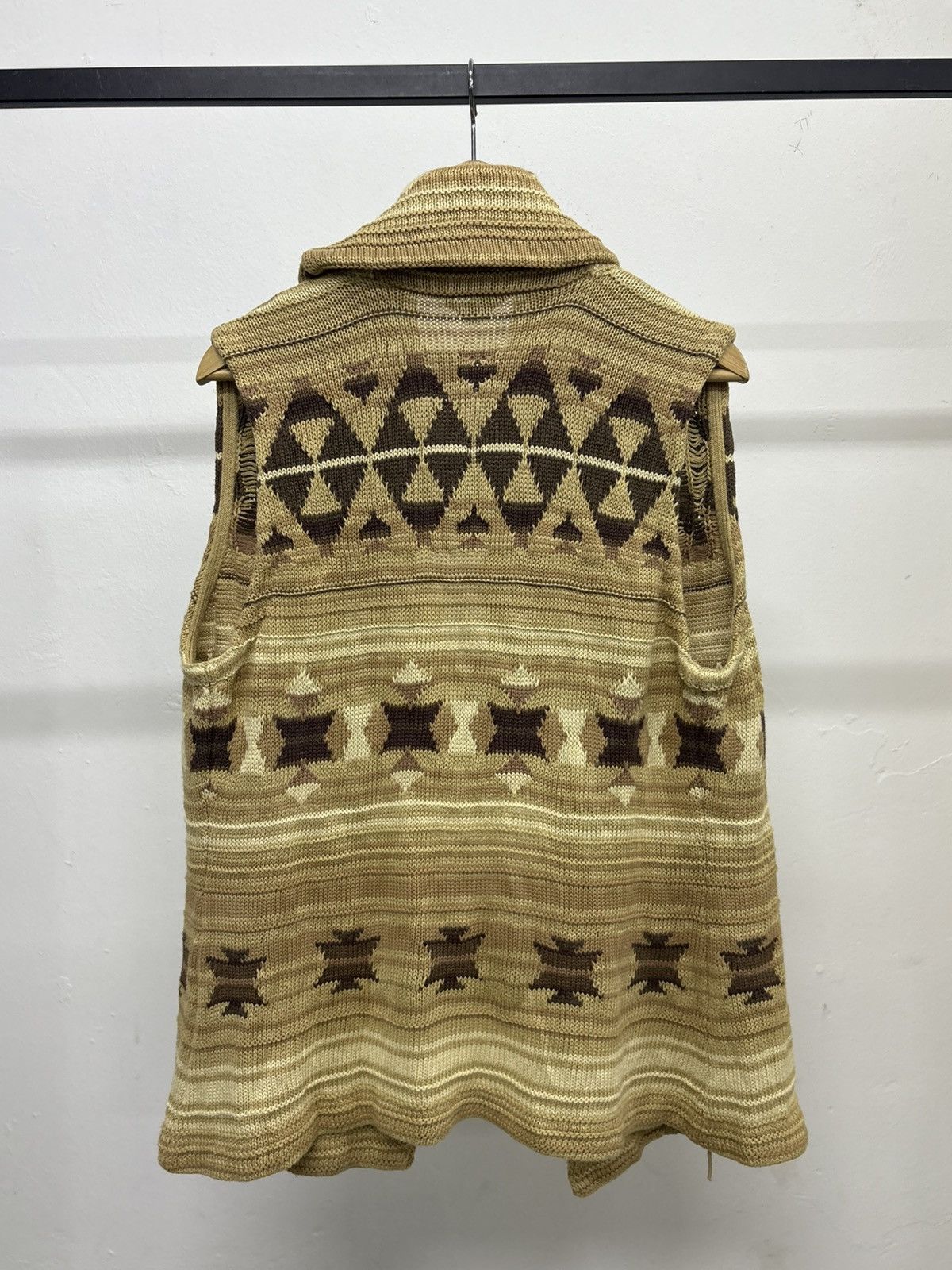 RRL Ralph Lauren RRL Double RL Hand Knit Ranch Cardigan Navajo Vest Size US M / EU 48-50 / 2 - 5 Thumbnail