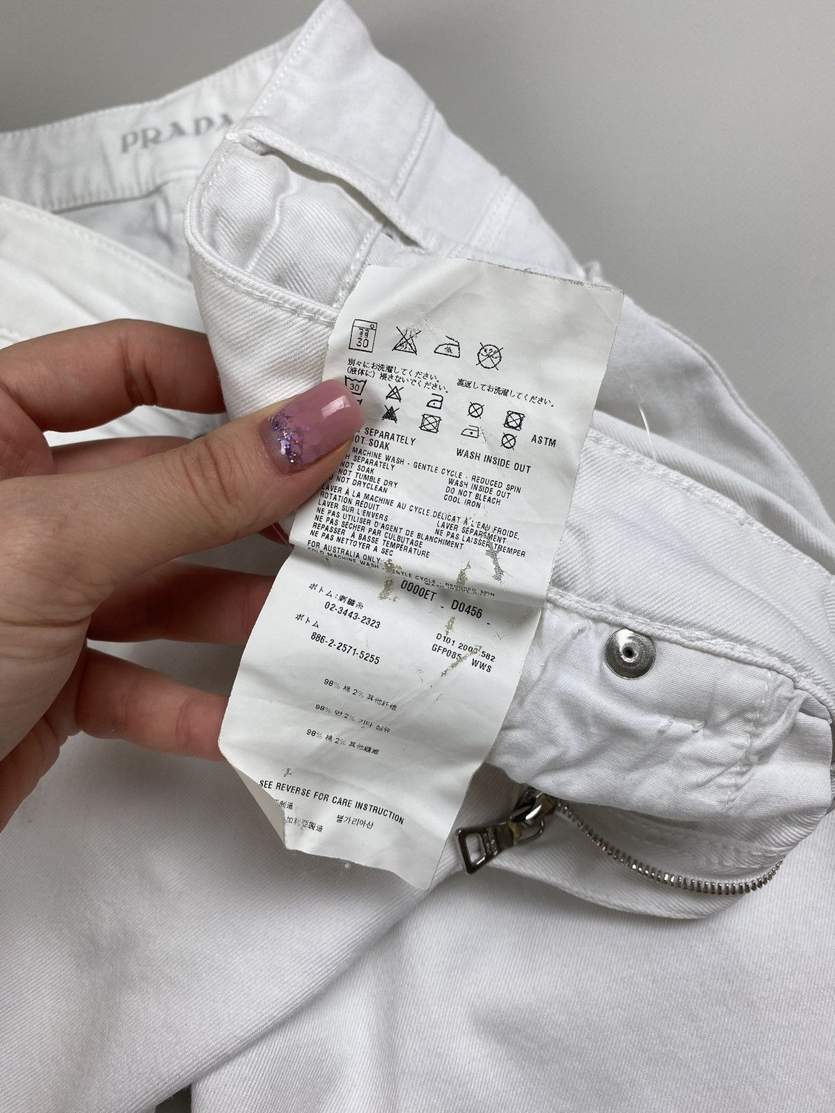 Prada Prada ladies cropped denim Breeches jeans size 29 white Size 29" - 16 Thumbnail