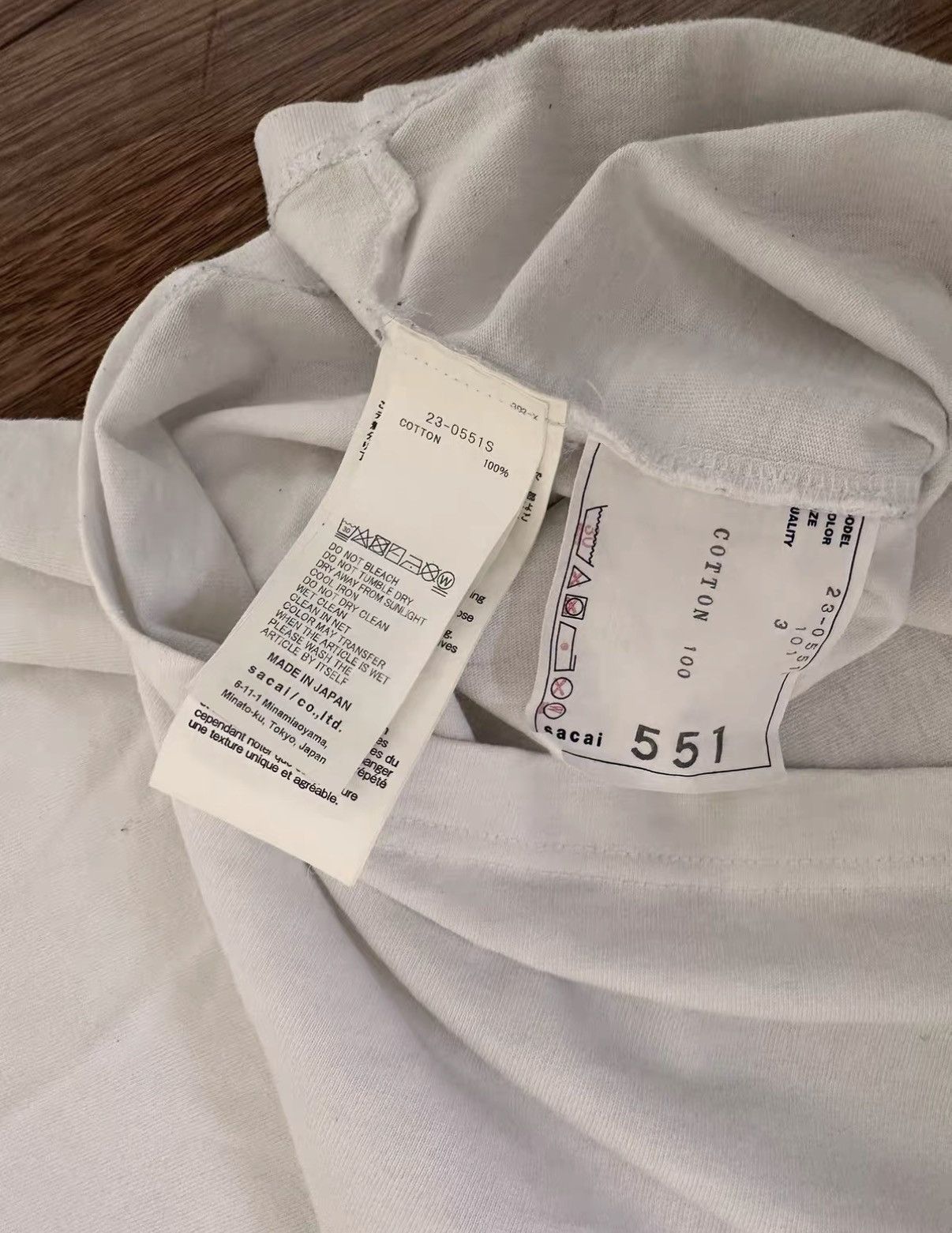 Sacai SACAI TEE Short sleeve T-shirt Size US L / EU 52-54 / 3 - 4 Thumbnail
