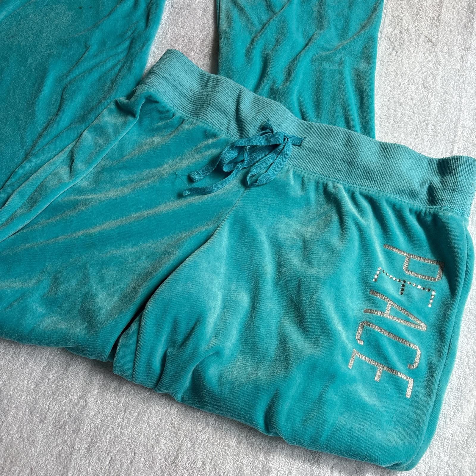 Other y2k velour blue peace track pants Size 36" / US 14 / IT 50 - 2 Thumbnail