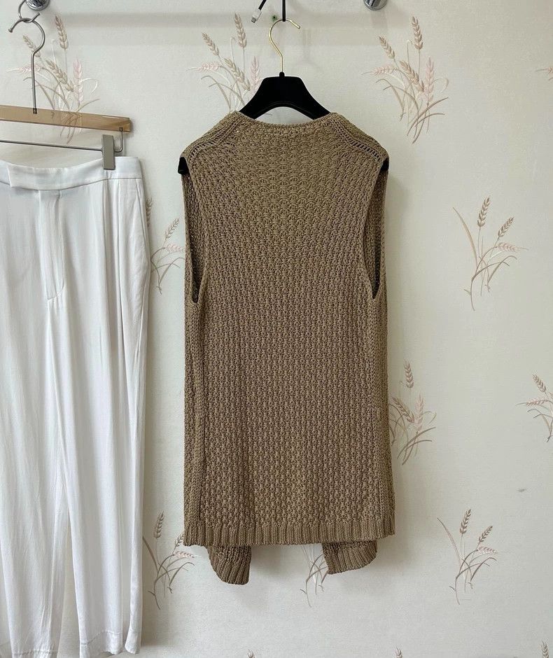 Loro Piana LORO PIANA Camel colored silk cotton vest Size M / US 6-8 / IT 42-44 - 2 Thumbnail