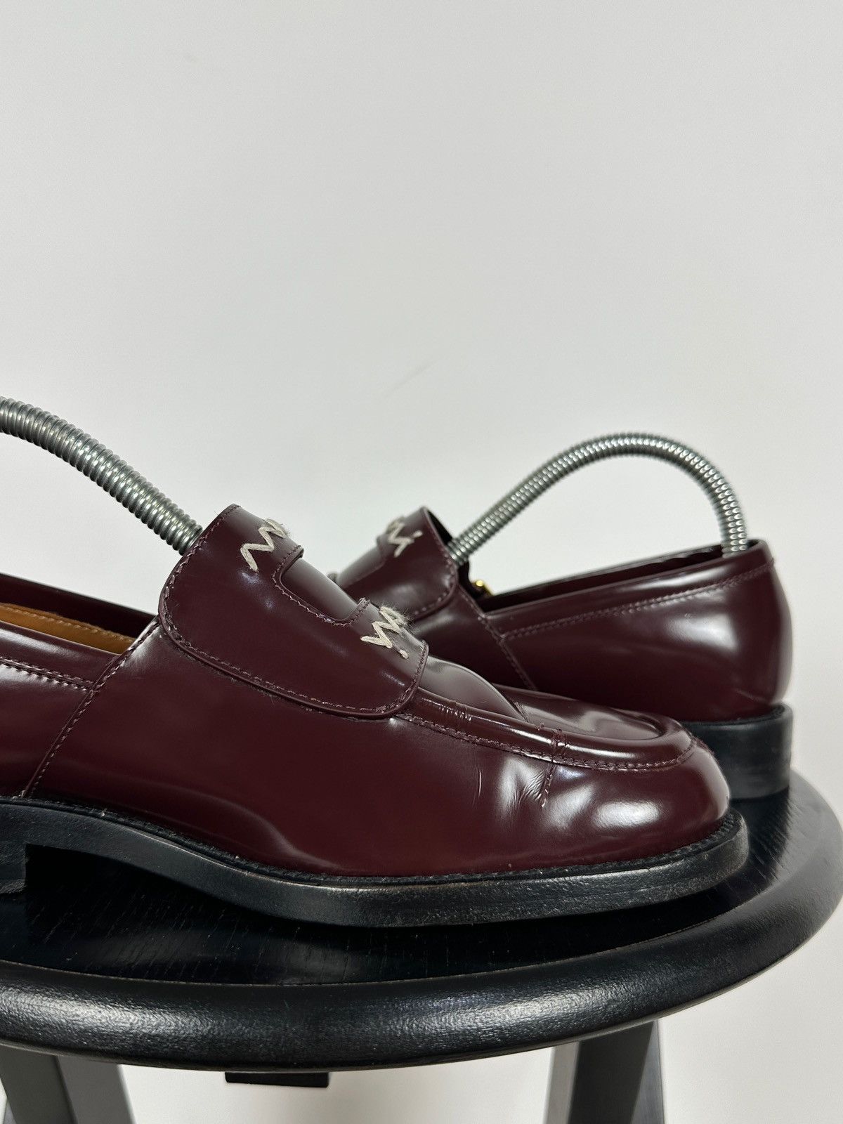 Marni Marni Bambi 3.0 Burgundy Leather Double Monk Strap Loafers Size US 8 / IT 38 - 17 Thumbnail