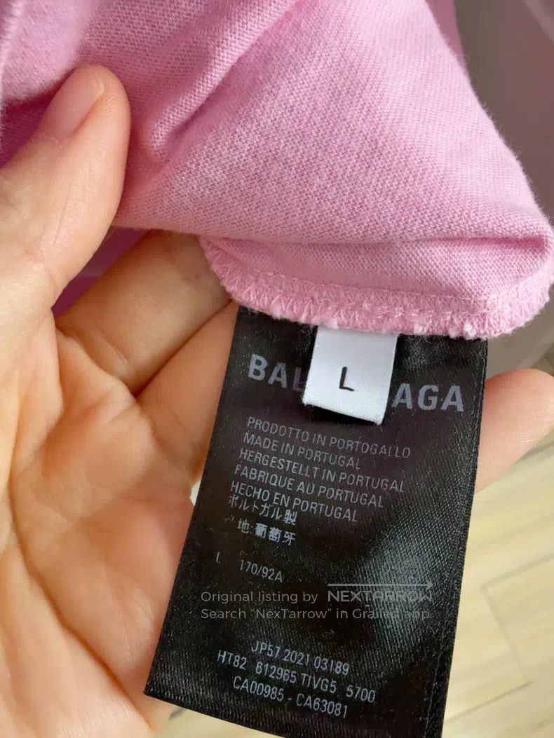 Balenciaga Balenciaga Pink T-Shirt Size US L / EU 52-54 / 3 - 4 Thumbnail