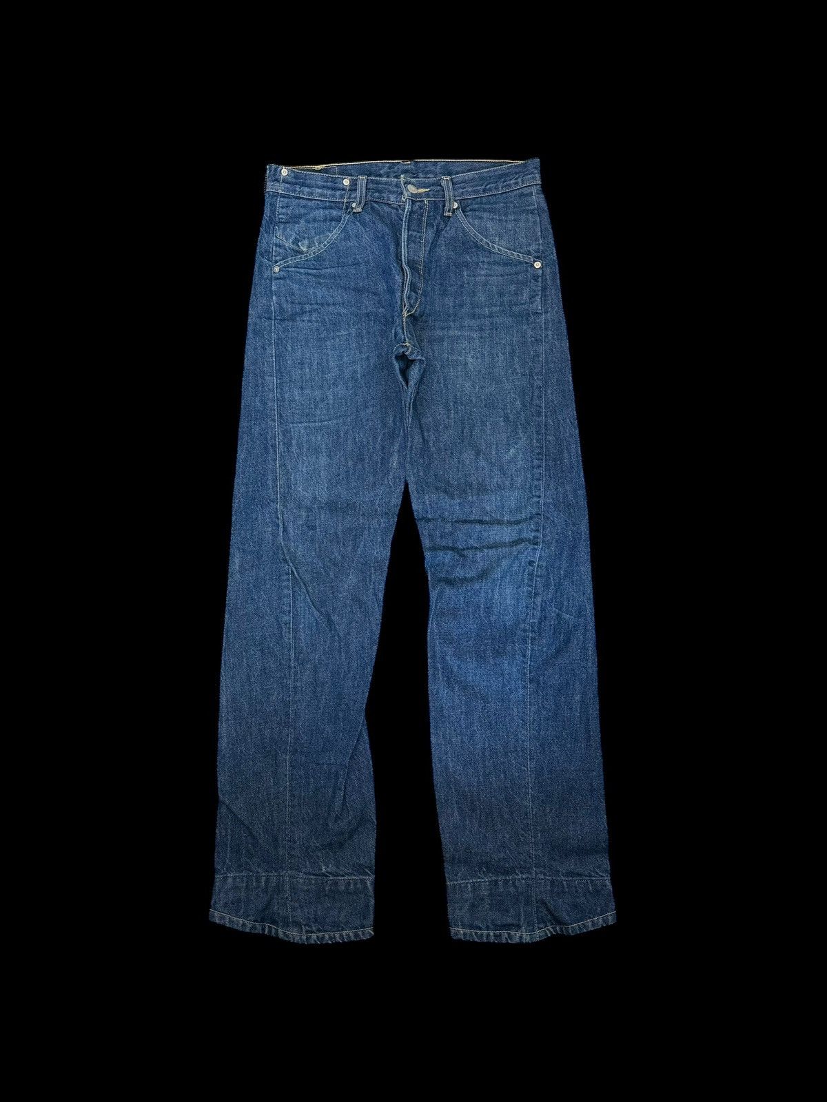 Levi's Levi’s Engineered Navy Baggy Flared Twisted Denim Jeans Y2K Size US 30 / EU 46 - 4 Thumbnail