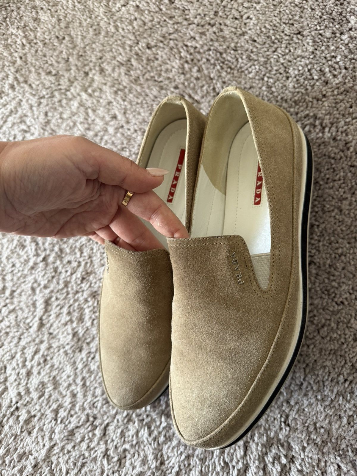 Prada Prada beige loafers EU39 US8.5 Size US 8.5 / IT 38.5 - 2 Thumbnail