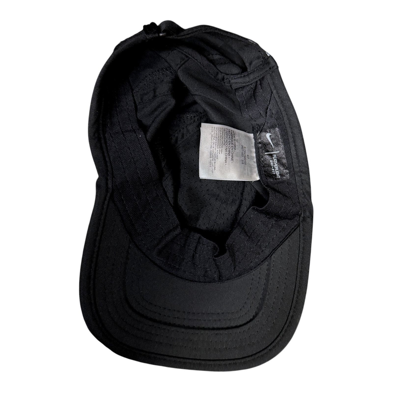 Nike Nike Featherlight Dri-FIT Running Cap Hat Black Adjustable Size ONE SIZE - 7 Thumbnail