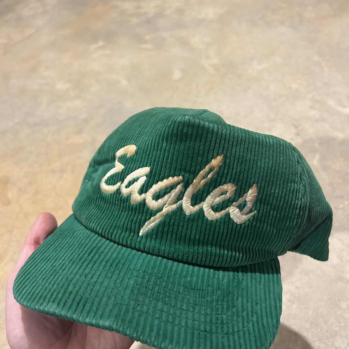 NFL Crazy Vintage 90s Philadelphia Eagles Corduroy Script Hat Size ONE SIZE - 3 Thumbnail