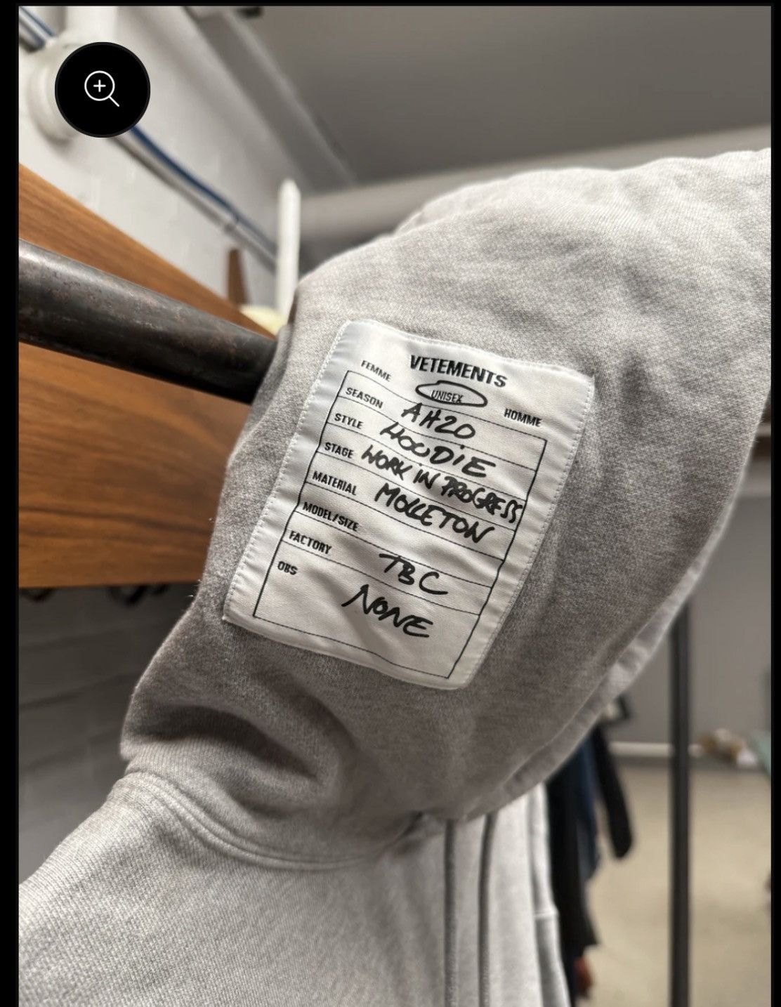 Vetements Vetements Work In Progress Grey Hoodie Size US S / EU 44-46 / 1 - 2 Thumbnail