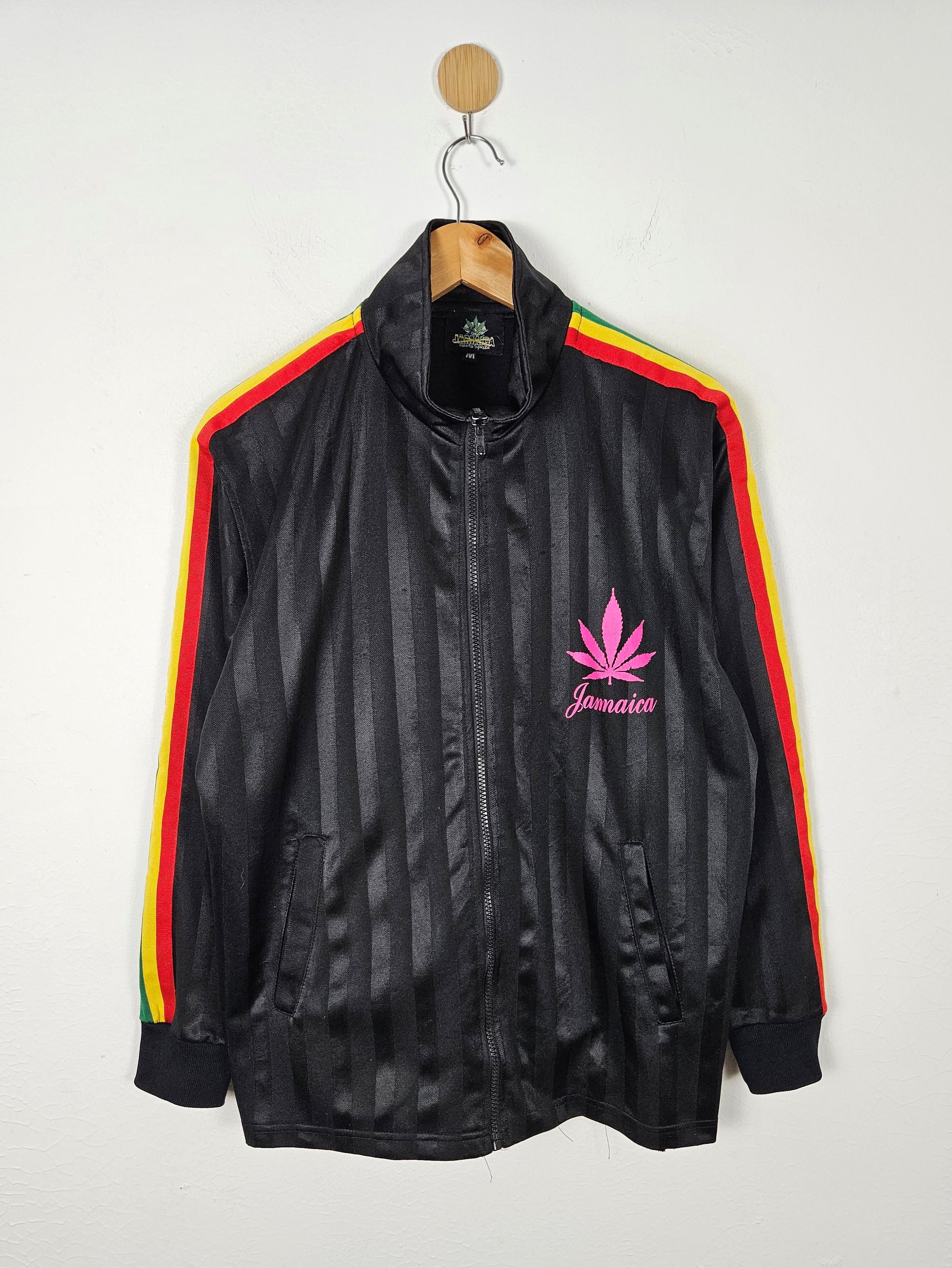 Vintage Vintage Jamaica reggae weed marijuana track jacket Size US M / EU 48-50 / 2 - 2 Thumbnail