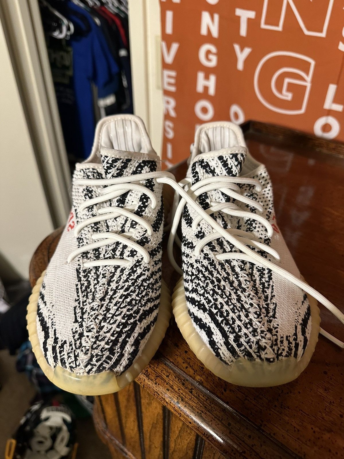 Adidas × Vintage × Yeezy Vintage Adidas Yeezy Boost 350 V2 “Zebra” 2017 size 6 Size US 6.5 / EU 39-40 - 3 Thumbnail