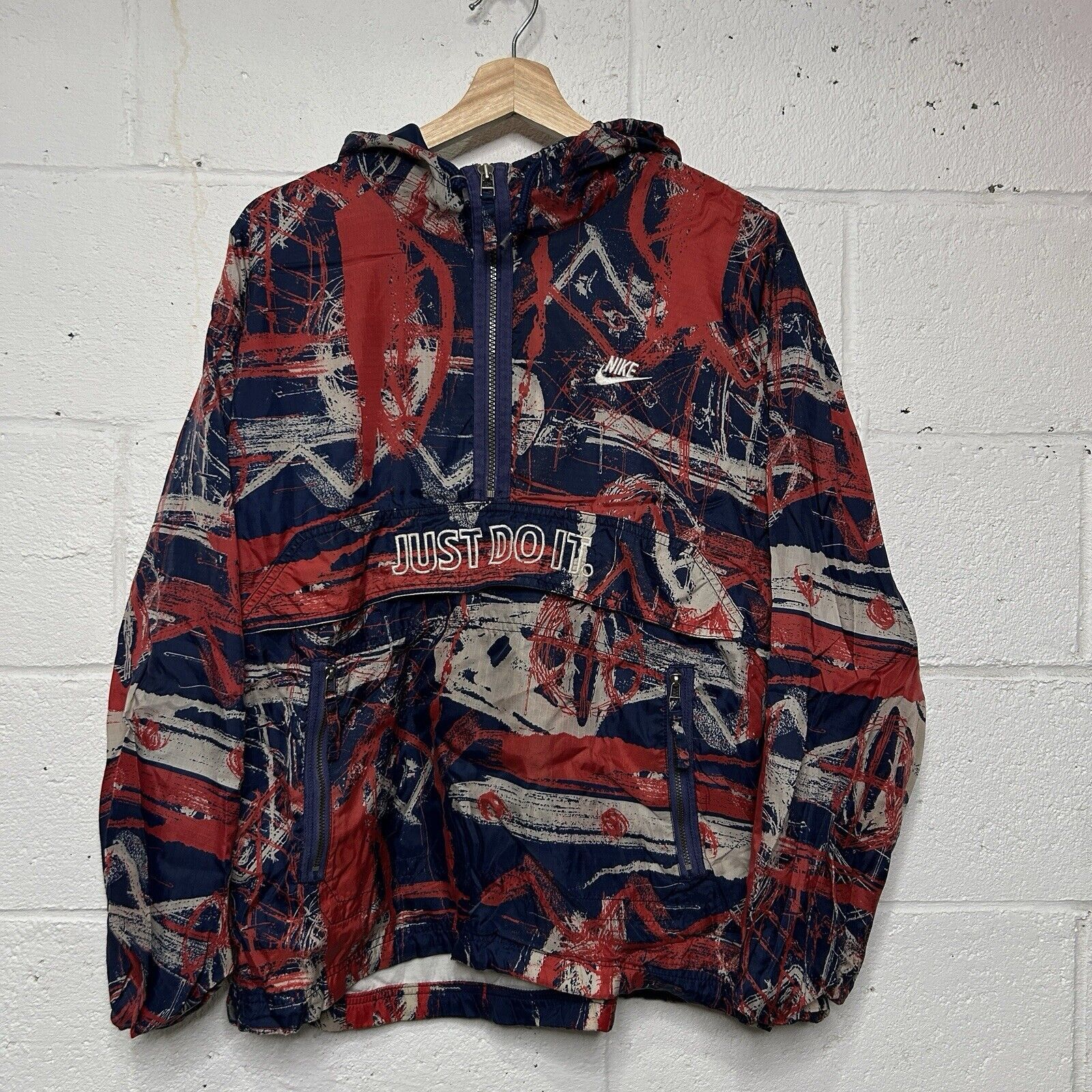 Nike Vintage Nike Anorak Windbreaker Jacket 1/4 Zip “Just Do It” Size US M / EU 48-50 / 2 - 1 Thumbnail