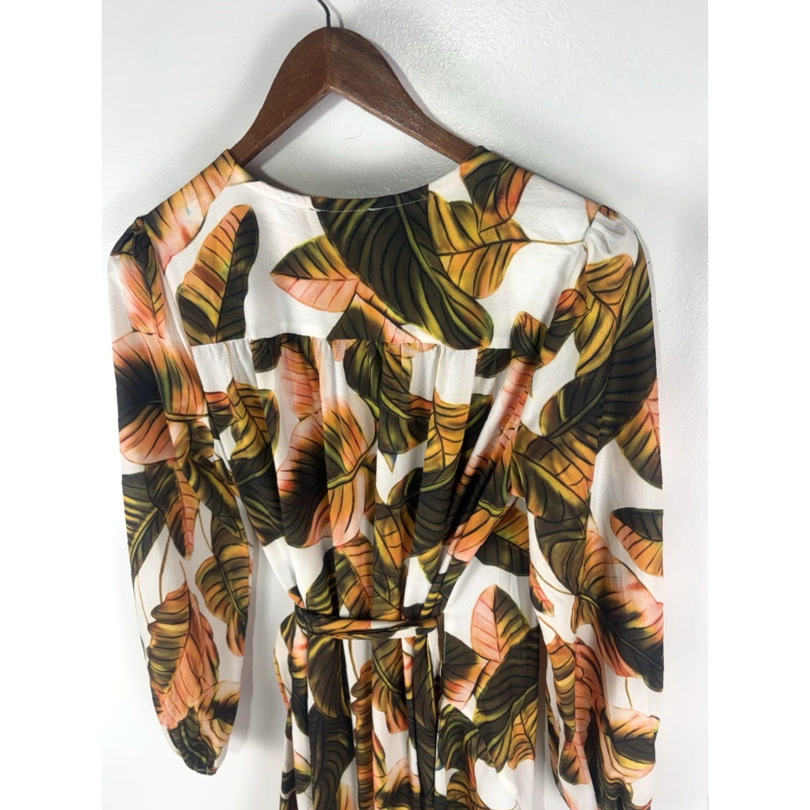 Vintage Lumie Tropical Floral Cascading Wrap Dress Womens Size S Size S / US 4 / IT 40 - 5 Thumbnail