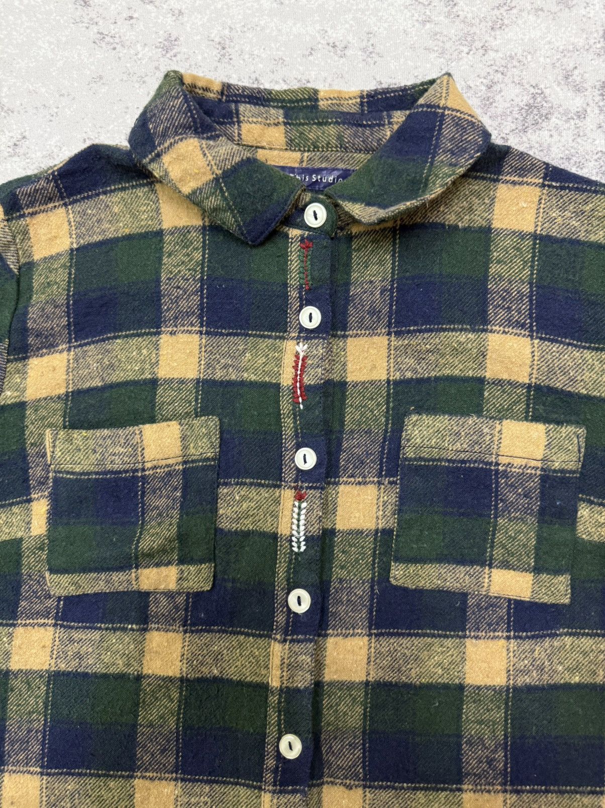 Japanese Brand VINTAGE T’bis STUDIO CHEKERED FLANNEL BUTTON UP LONG SHIRT Size M / US 6-8 / IT 42-44 - 4 Thumbnail