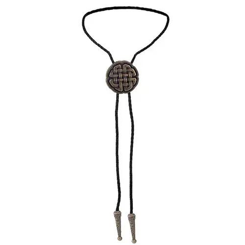 Cowboy Equipment × Vintage Vintage Lucky Knot Leather Rope Bolo Tie Size ONE SIZE - 3 Thumbnail