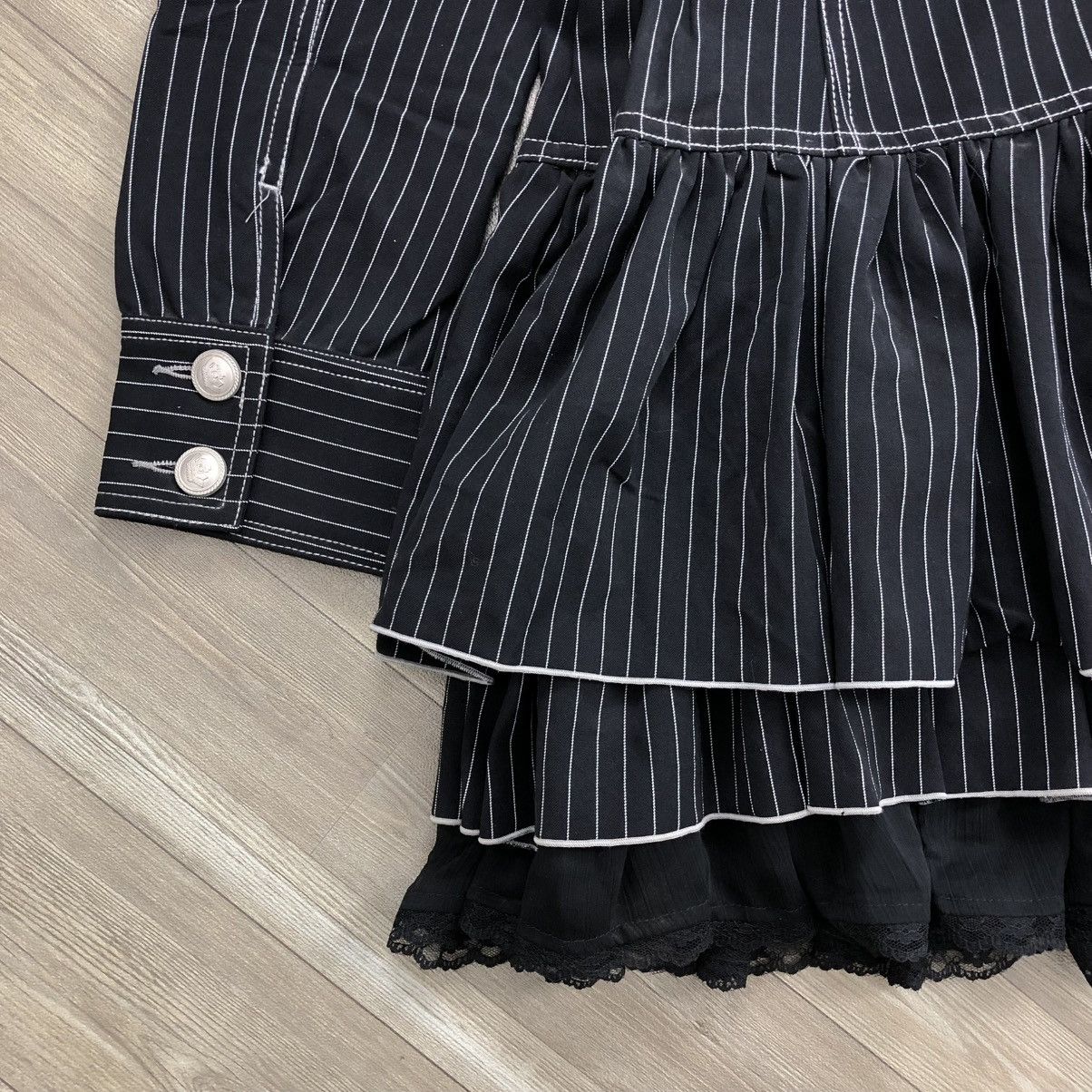 If Six Was Nine Algonquins Stripped Blazers Dress Punk Gothic Grunge Opium Size M / US 6-8 / IT 42-44 - 16 Thumbnail