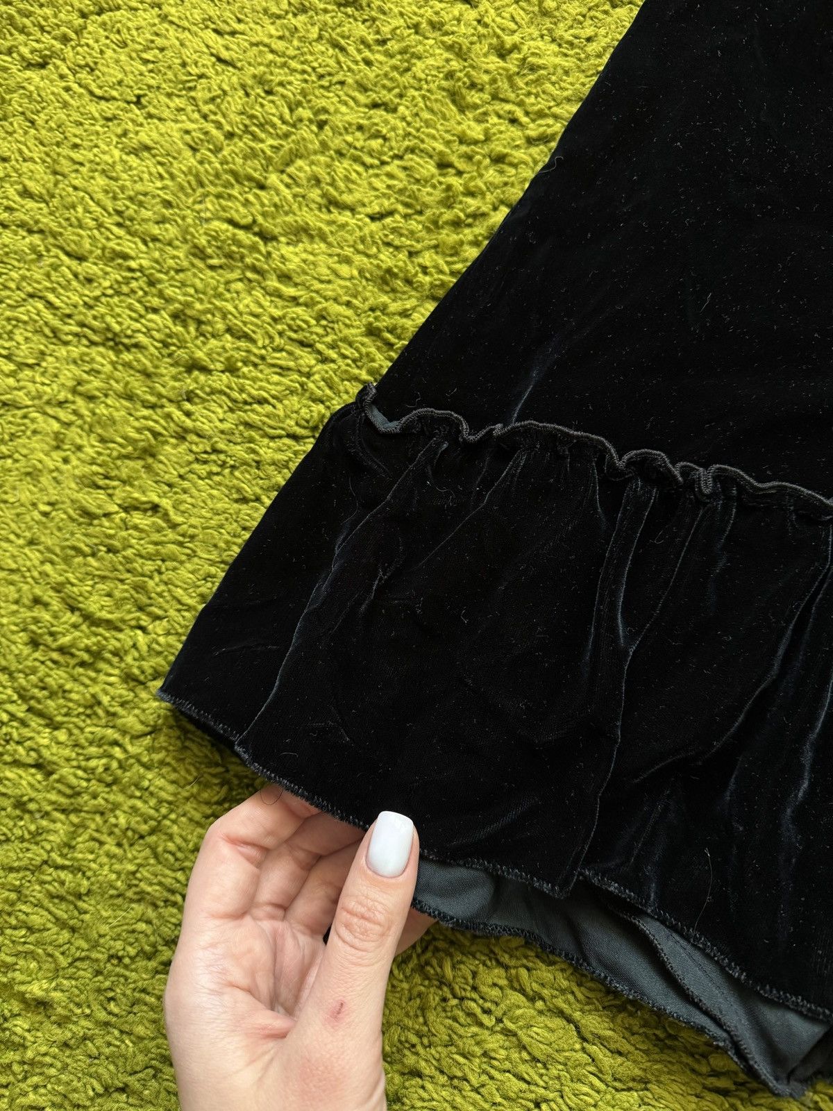 Jil Sander Jil Sander avant Garde velour midi skirt Size 28" / US 6 / IT 42 - 3 Thumbnail