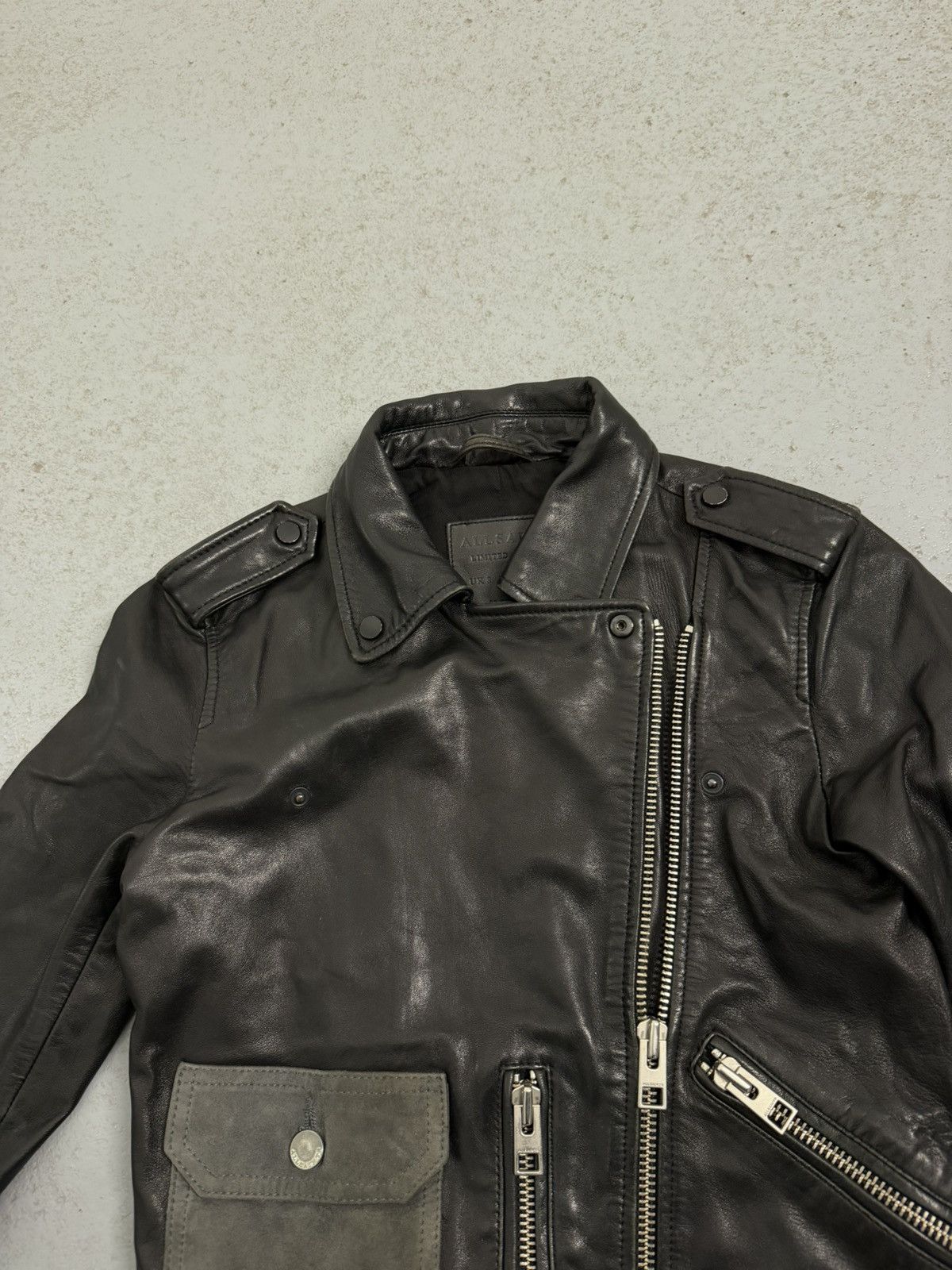 Allsaints Allsaints Leather Biker Belted Jacket Size S / US 4 / IT 40 - 6 Thumbnail