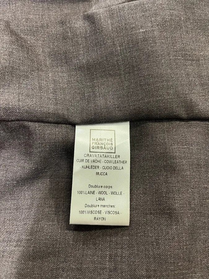 Marithe + Francois Girbaud 2000s Marithé + François Girbaud Beige Leather Buttoned Jacket Size M / US 6-8 / IT 42-44 - 6 Thumbnail