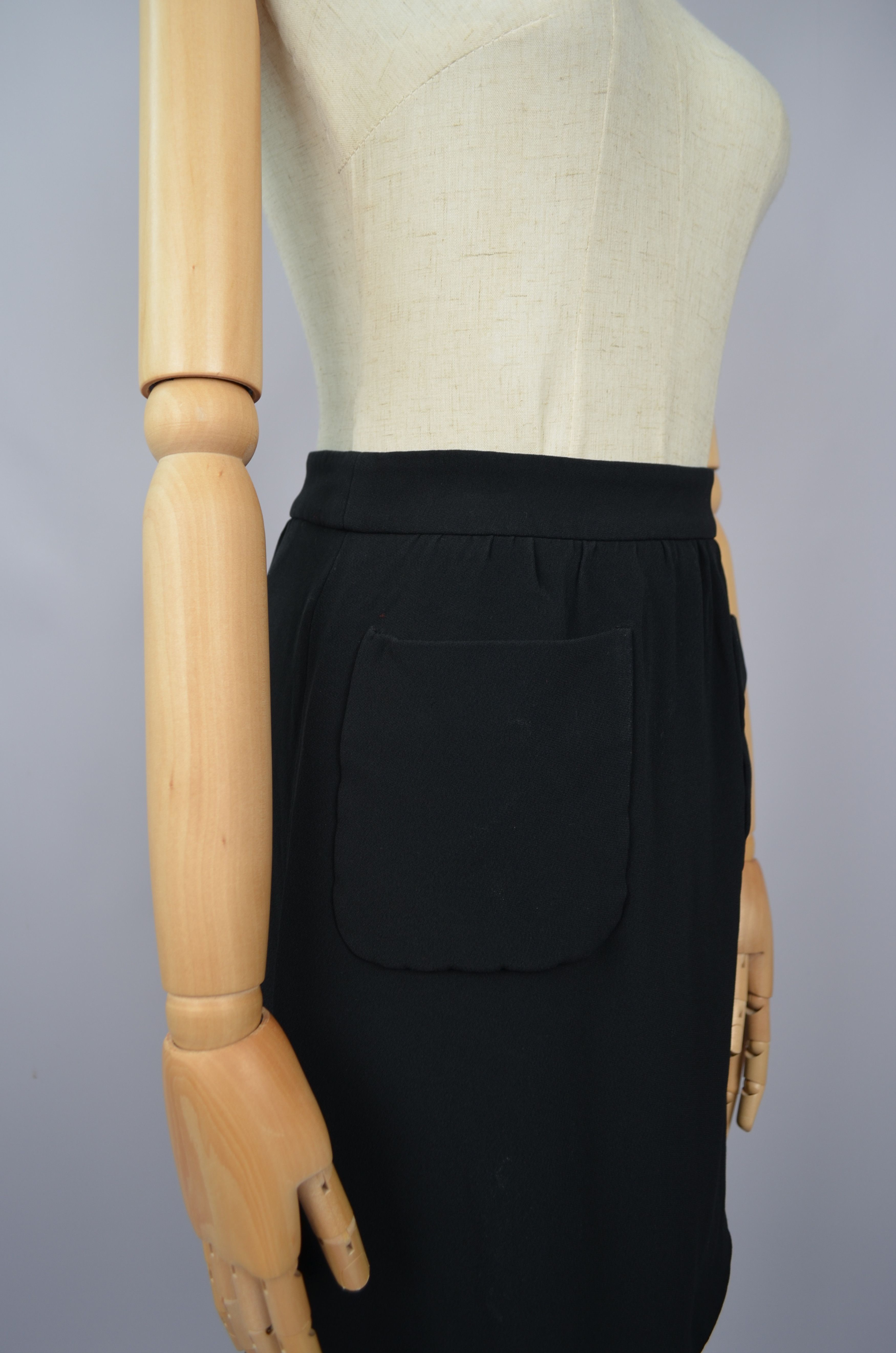 Miu Miu × Prada Miu Miu Prada Dark Navy Skirt Acetate Viscose Size IT40 Size 30" / US 8 / IT 44 - 9 Thumbnail