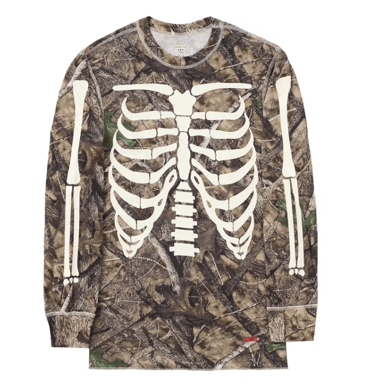 Supreme Hanes Bones Thermal Crew (1 Pack) Woodland Camo | Grailed