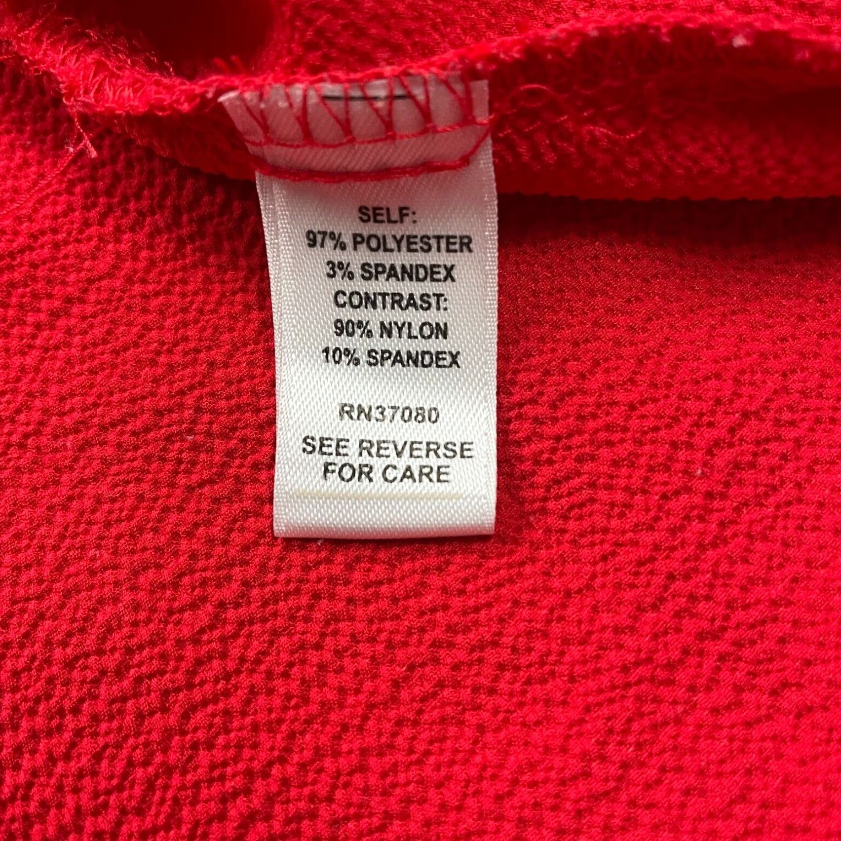 Vintage Cato Blouse Shirt Women 2XL Red Keyhole Neck Bell Sleeve Lace Stretch Casual Top Size XXL / US 16-18 / IT 52-54 - 7 Thumbnail