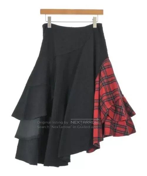 Comme des Garcons Comme des Garcons size M Red vintage tartan pieced skirt Size 23" - 2 Thumbnail