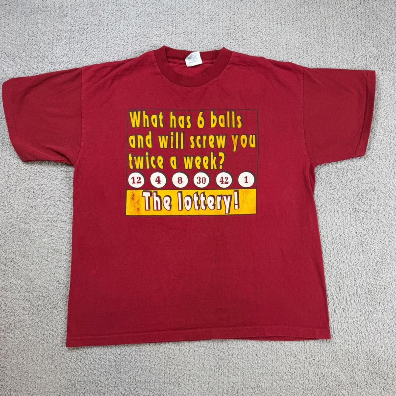 Other Vintage 80s Topico Bay Men XL Single Stitch Lottery T Shirt Size US XL / EU 56 / 4 - 1 Thumbnail