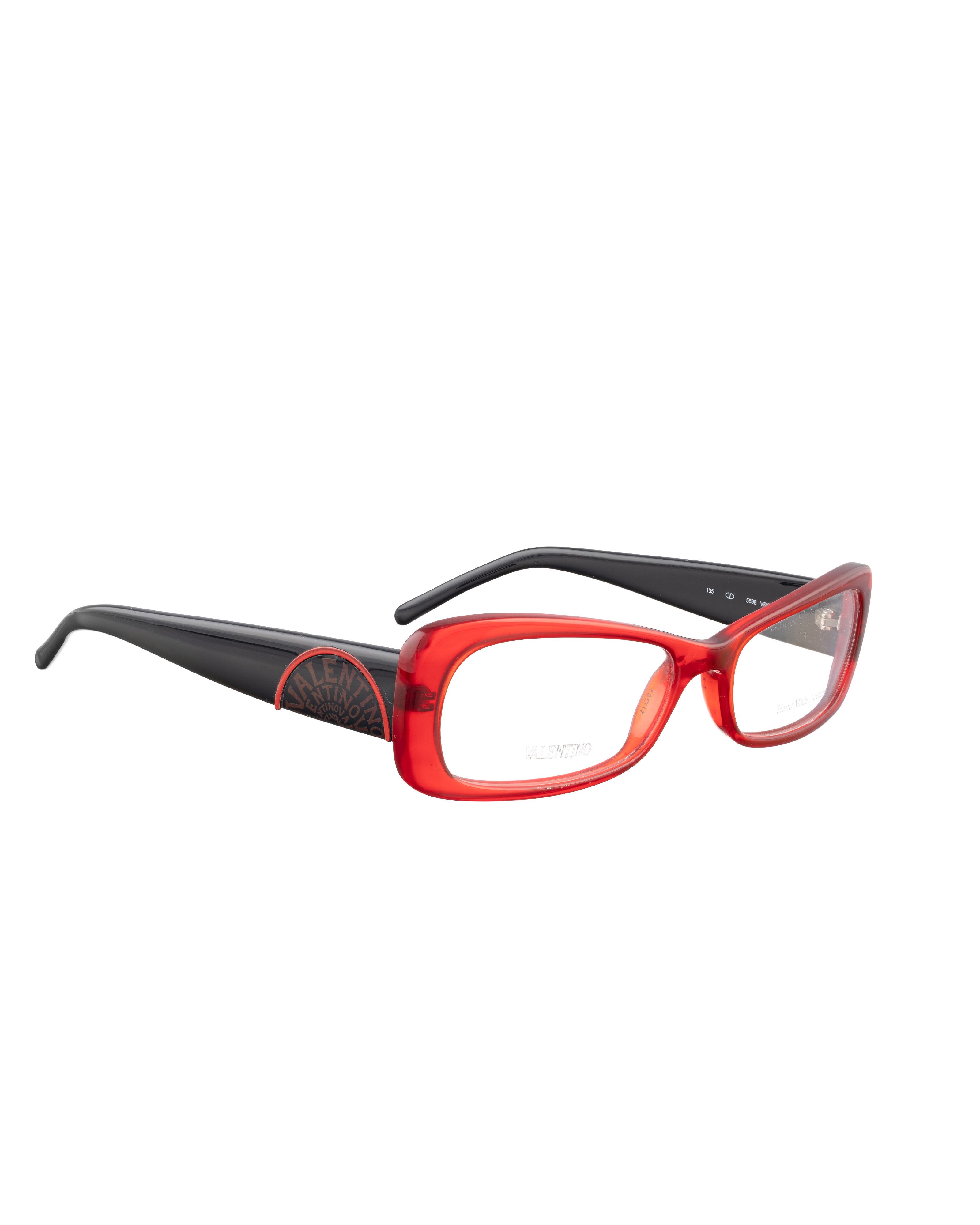 Valentino Valentino 00s Red & Black Cat Eye Glasses Size ONE SIZE - 1 Thumbnail