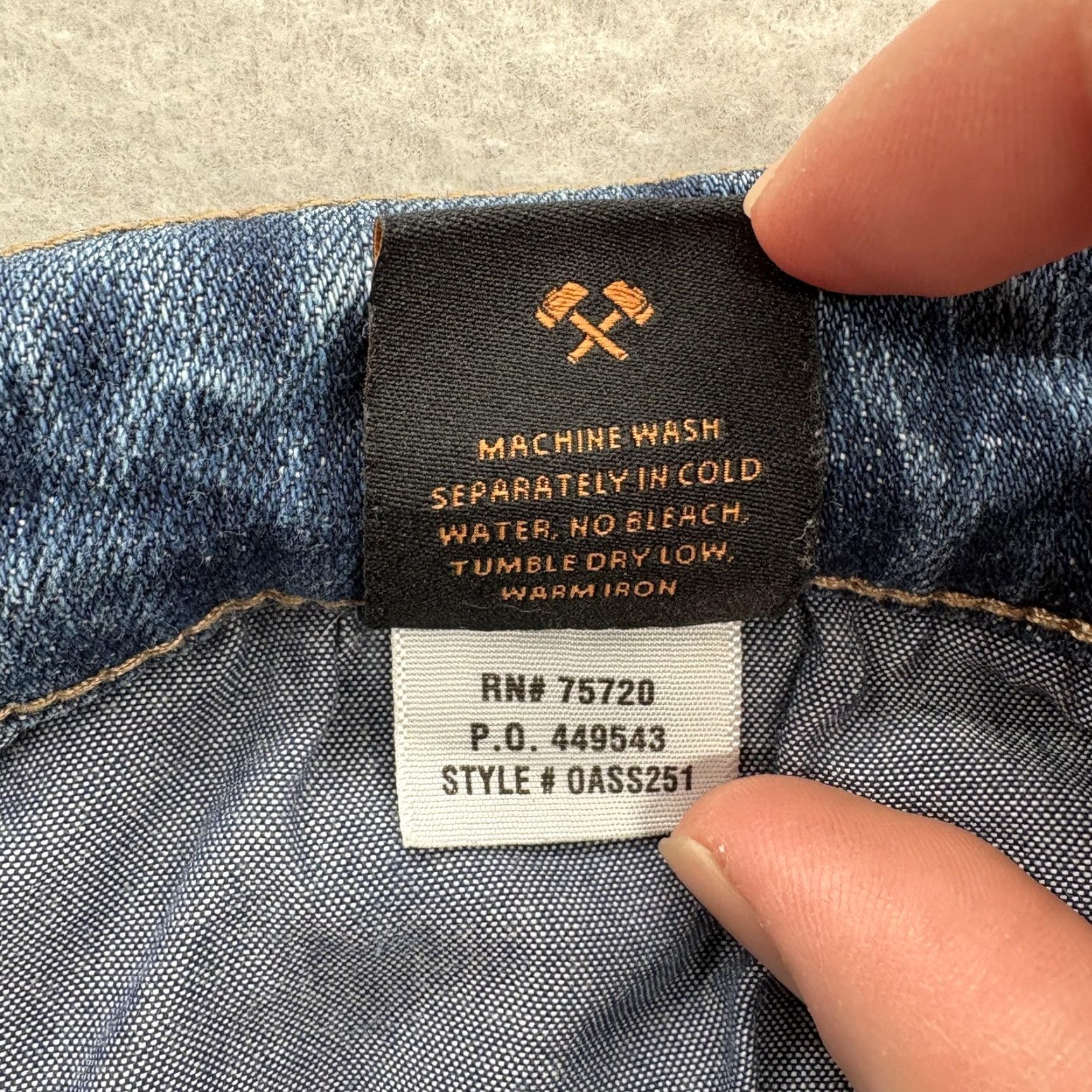 Vintage Outpost Makers Jeans Slim Straight Mens 31x34 Blue Stretch Denim 5-Pocket Zip Fly Logo Patch Vintage No Size US 31 - 6 Thumbnail