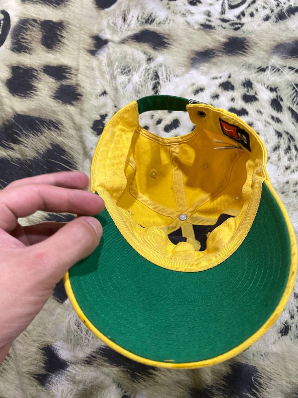 Nike Hats yellow Vintage Nike big logo Cap Y2K streetwear Size ONE SIZE - 10 Thumbnail