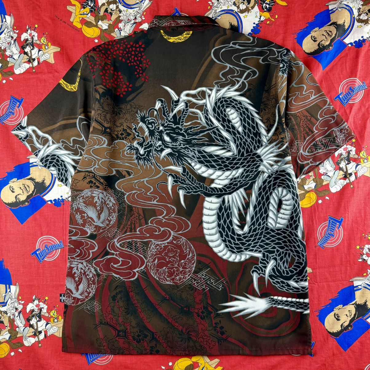 Dogtown DOGTOWN Aloha Shirt Japanese Pattern Dragon Rayon Rare Size US L / EU 52-54 / 3 - 2 Thumbnail