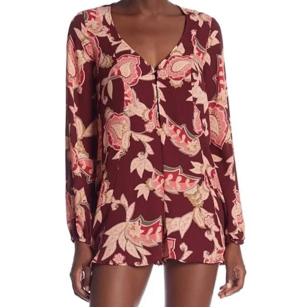 Designer Show Me Your Mumu l Bailey Tie Back Paisley Romper Small Size 28" / US 6 / IT 42 - 1 Thumbnail