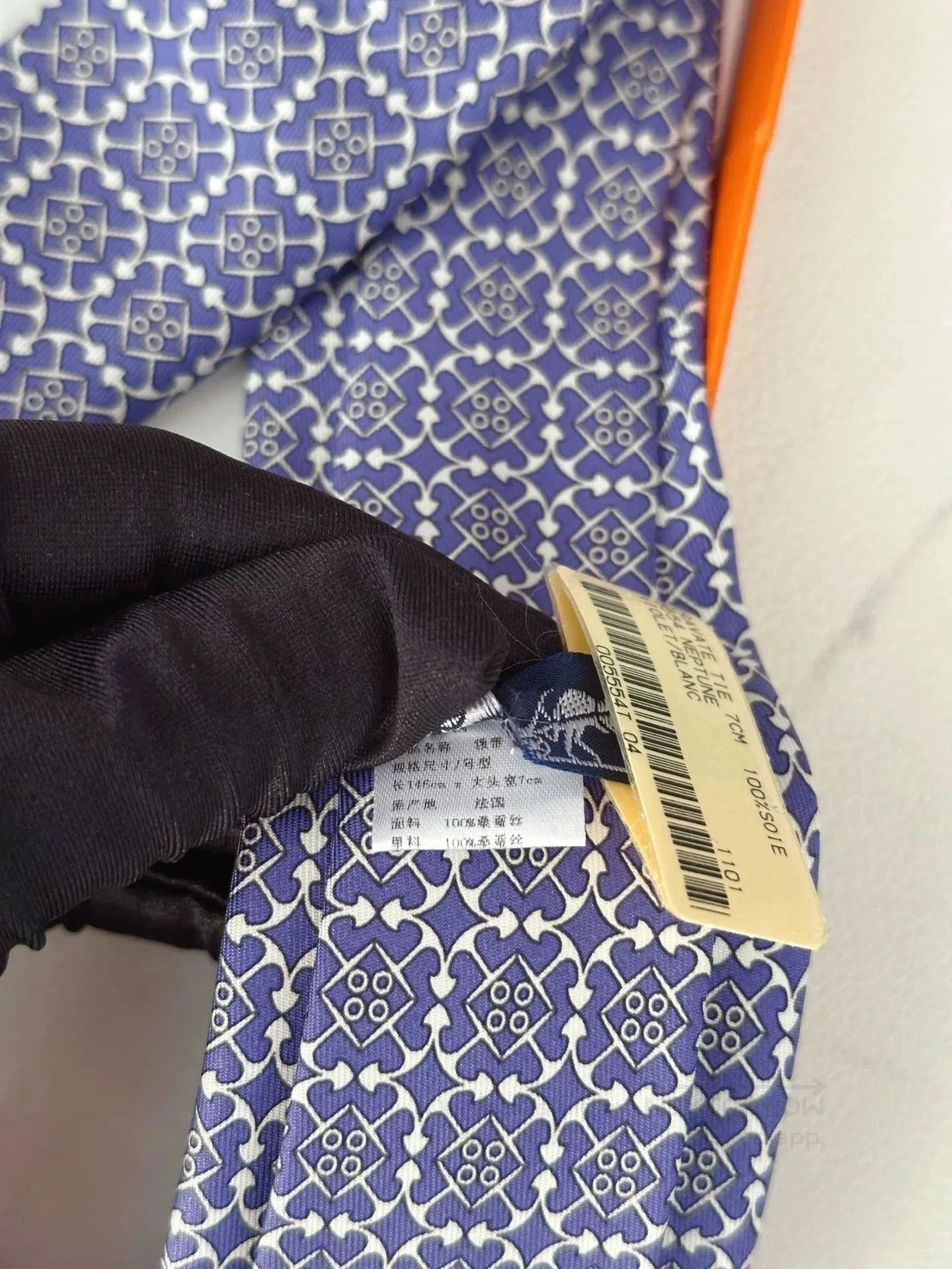 Hermes Hermes Classic Printed Silk Tie. Size ONE SIZE - 6 Thumbnail