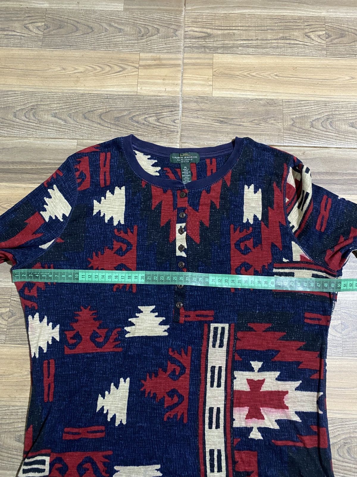 Designer × Polo Ralph Lauren × Vintage POLO RALPH LAUREN AZTEC LONG SLEEVE TEE Size ONE SIZE - 8 Thumbnail