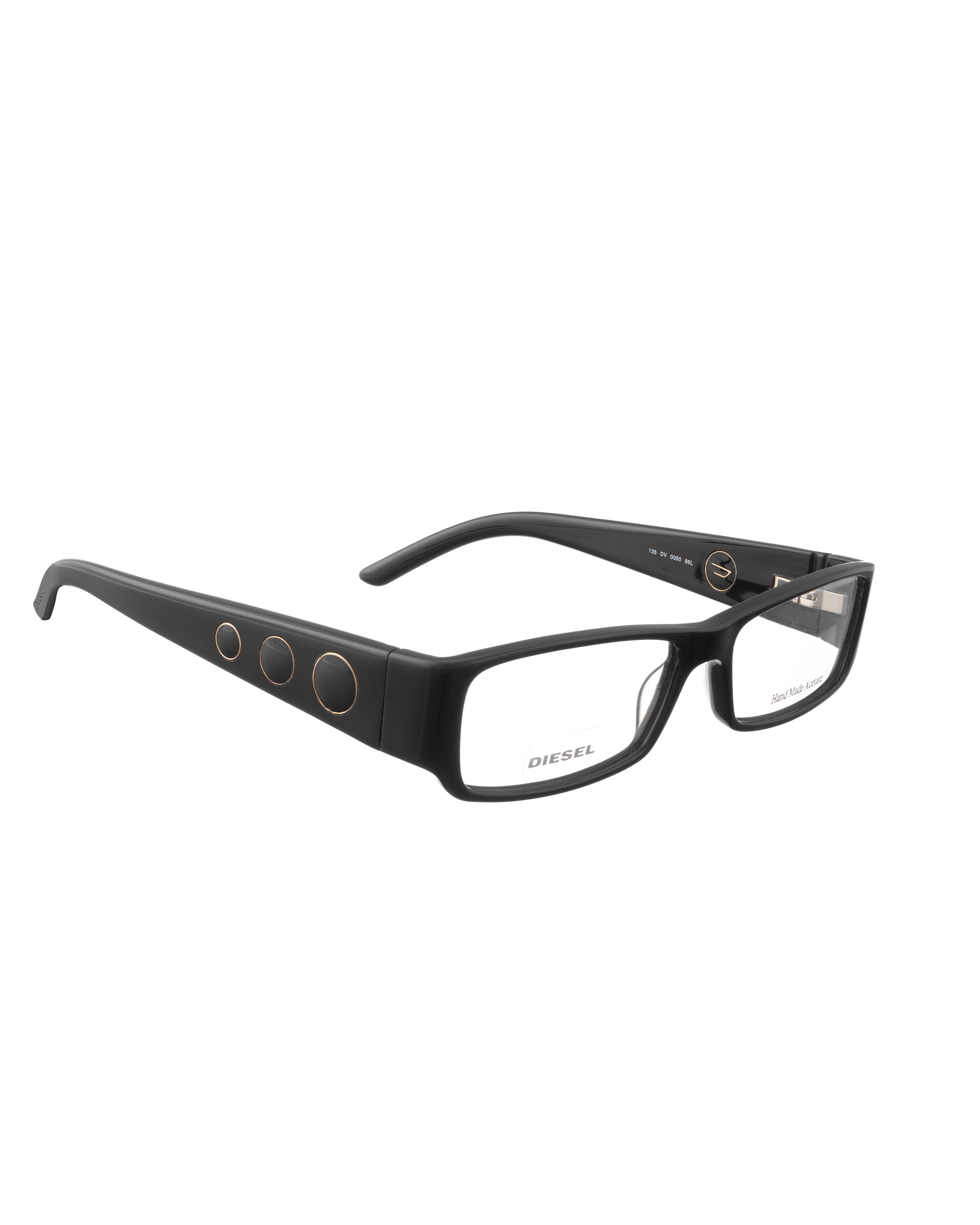 Diesel Diesel 00s Brown Plastic Glasses with Circle Details Size ONE SIZE - 1 Thumbnail