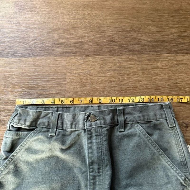 Carhartt Green Canvas Carhartt Carpenter Pants Size US 33 - 2 Thumbnail