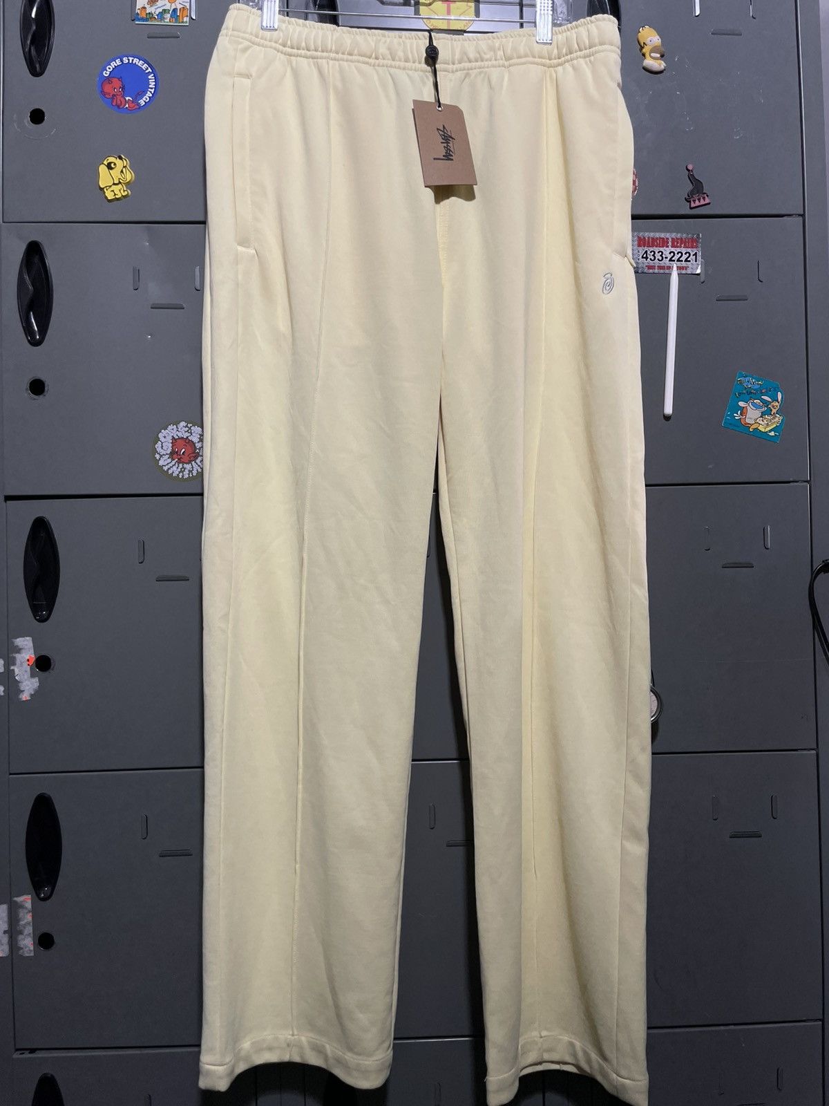 Stussy Stussy light yellow track plants pleated polyester Size US 34 / EU 50 - 4 Thumbnail