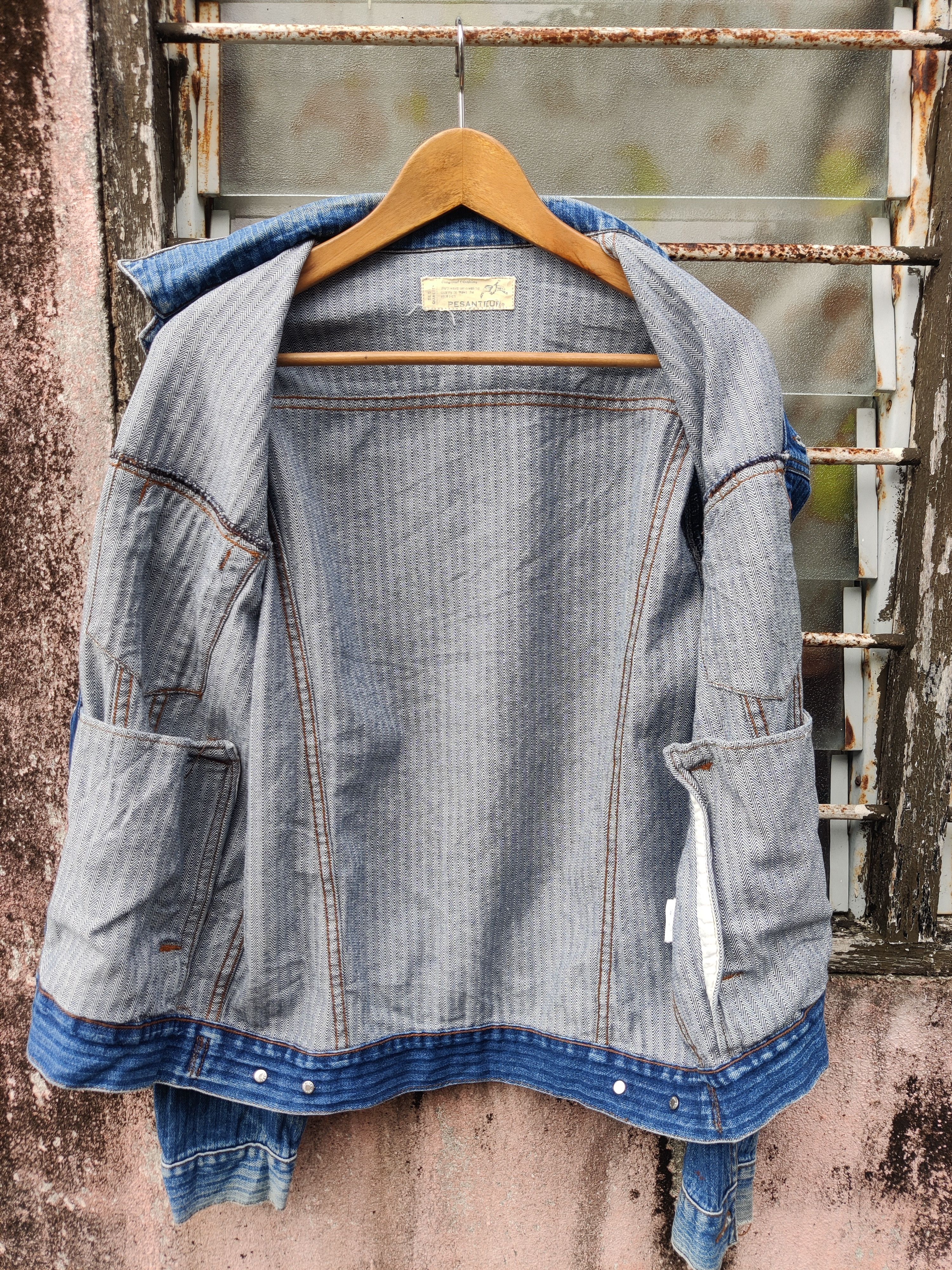 Vintage Vintage Archive Rare Pesanteur Denim Jacket Size US M / EU 48-50 / 2 - 7 Thumbnail