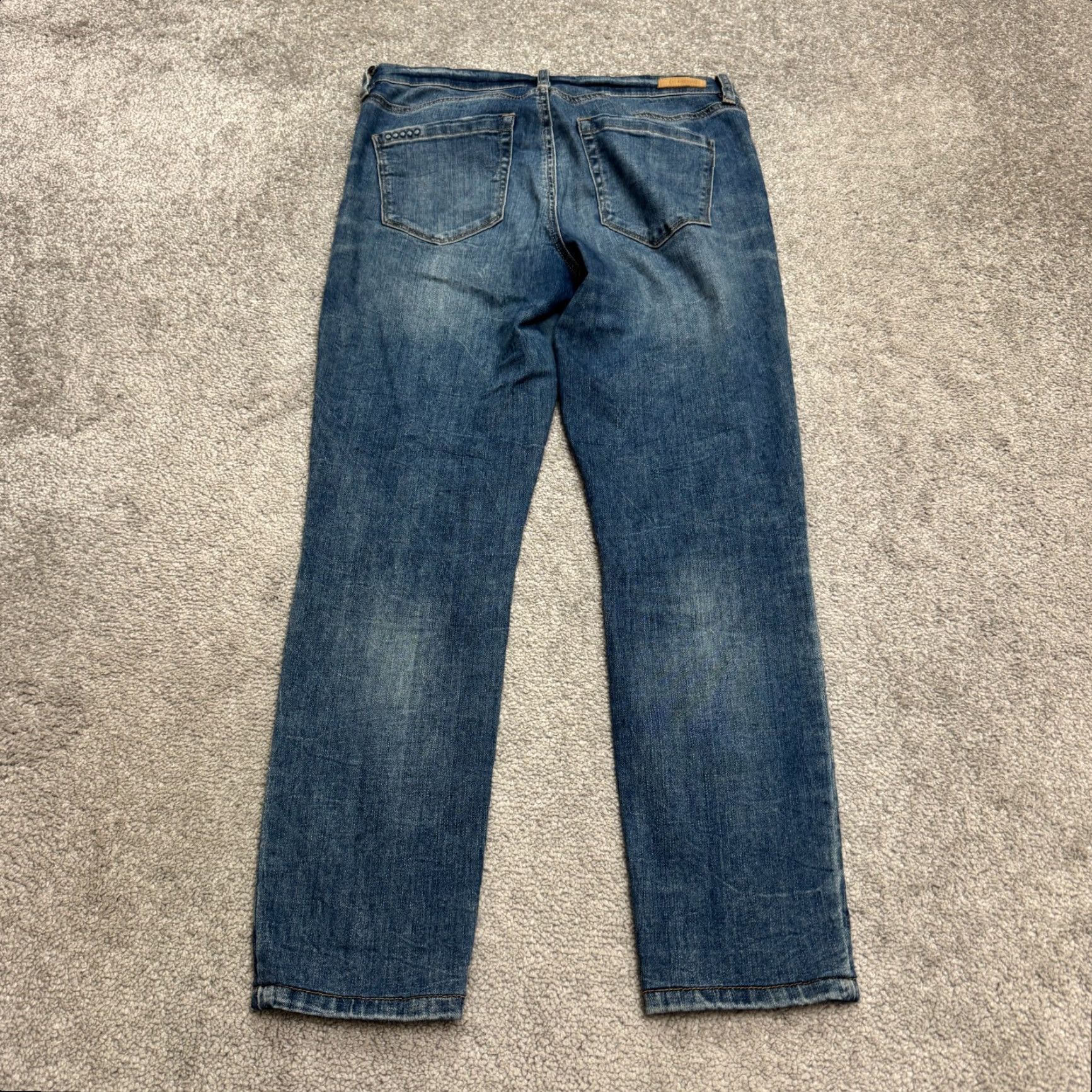 Vintage BLANKNYC The Reade Crop Skinny Denim Jeans Womens 30 Blue Medium Wash Stretch Size 30" / US 8 / IT 44 - 2 Thumbnail