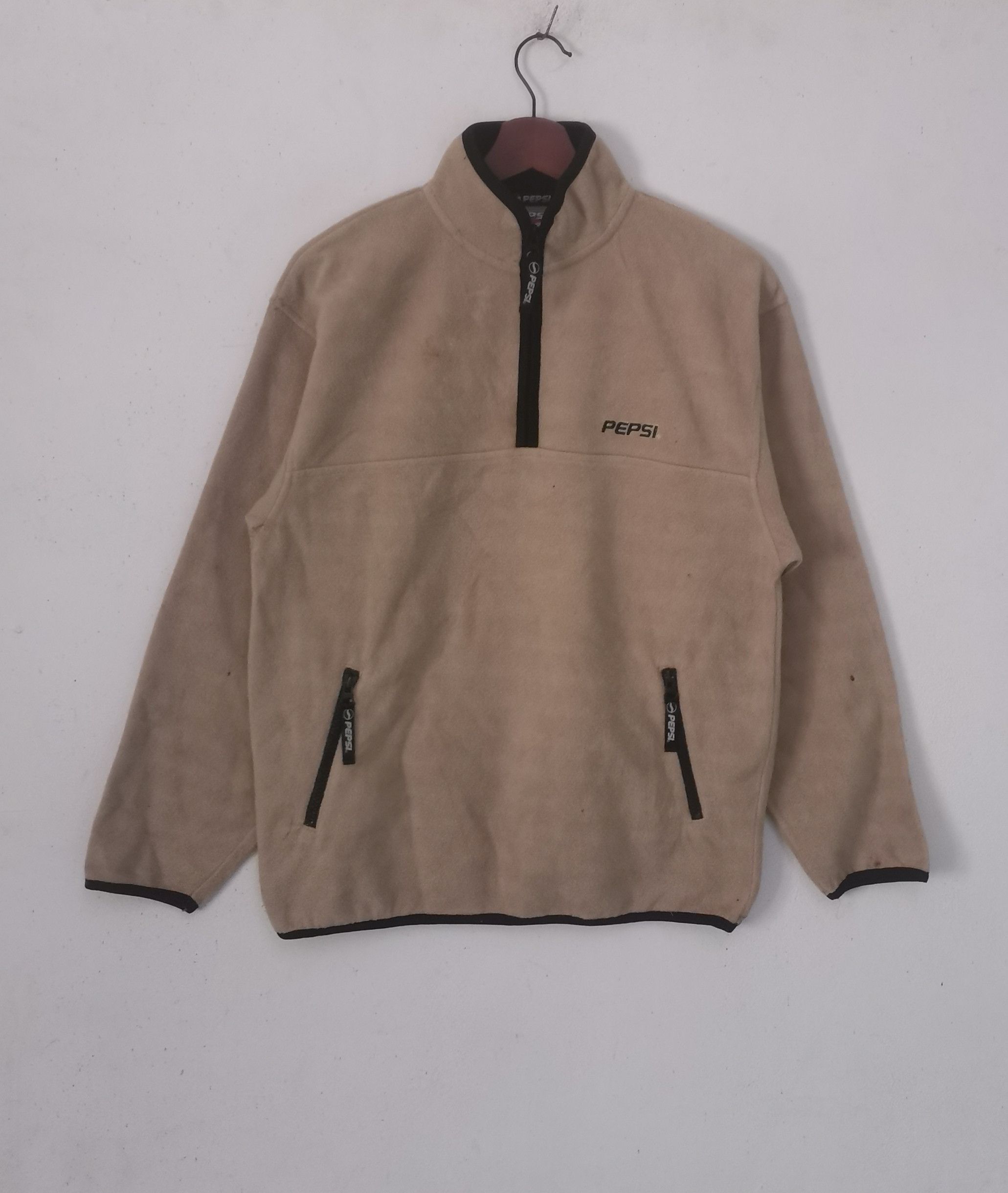 Pepsi × Vintage Rare Pepsi fleece jacket light brown colour Size US S / EU 44-46 / 1 - 1 Thumbnail