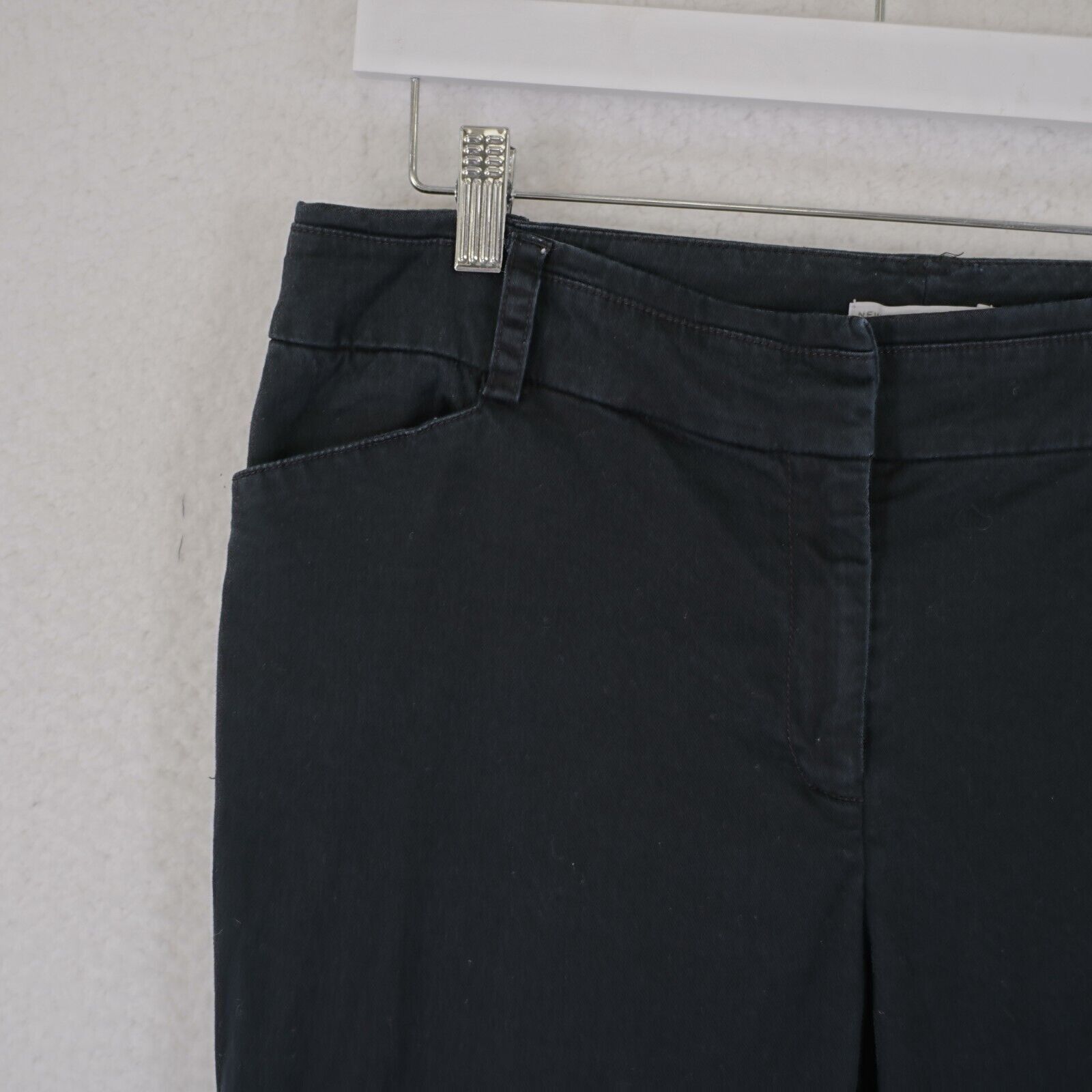 Designer New York & Company Black Stretch Trousers / Dress Pants 10 T Size 32" / US 10 / IT 46 - 2 Thumbnail